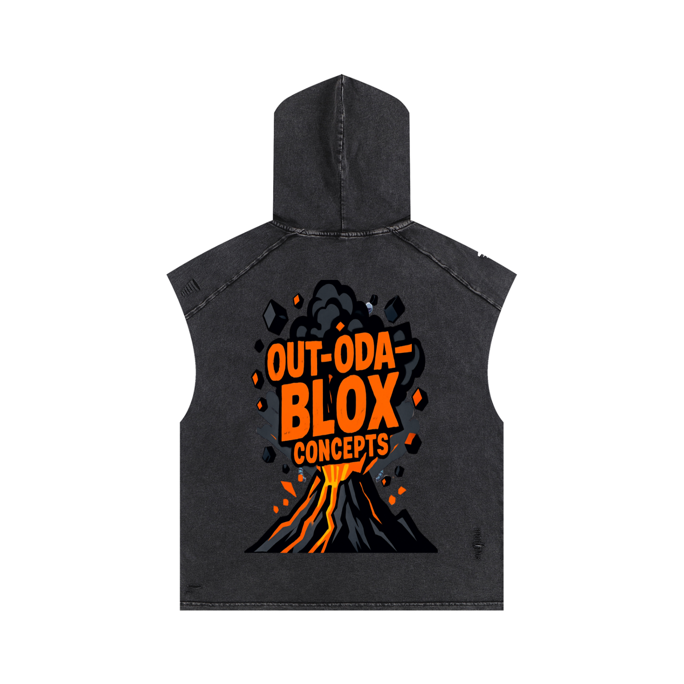Snow Washed Boxy Hooded Tank Top